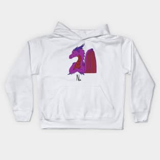 No Dragon (Purple) Kids Hoodie